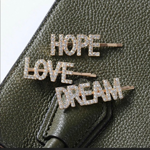 New 3 Pc Set Rhinestone Barrettes - Picture 12 of 16